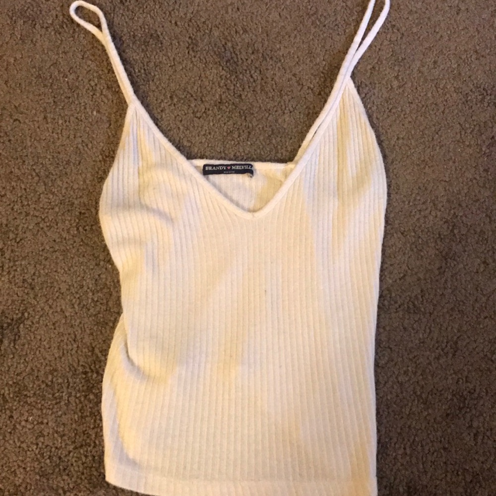 Brandy Melville White Crop Too